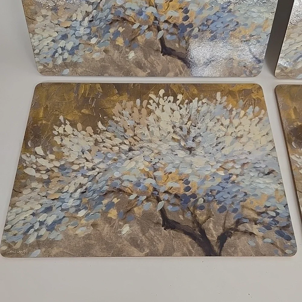 Cala Home Hardboard Cork-Back‎ Placemats, Thousand Lifetimes, Set of 4